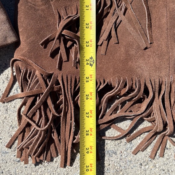 Vintage Brown Suede Fringe Western Jacket Womens Medium Planiformatic 70s Boho - Picture 2 of 9
